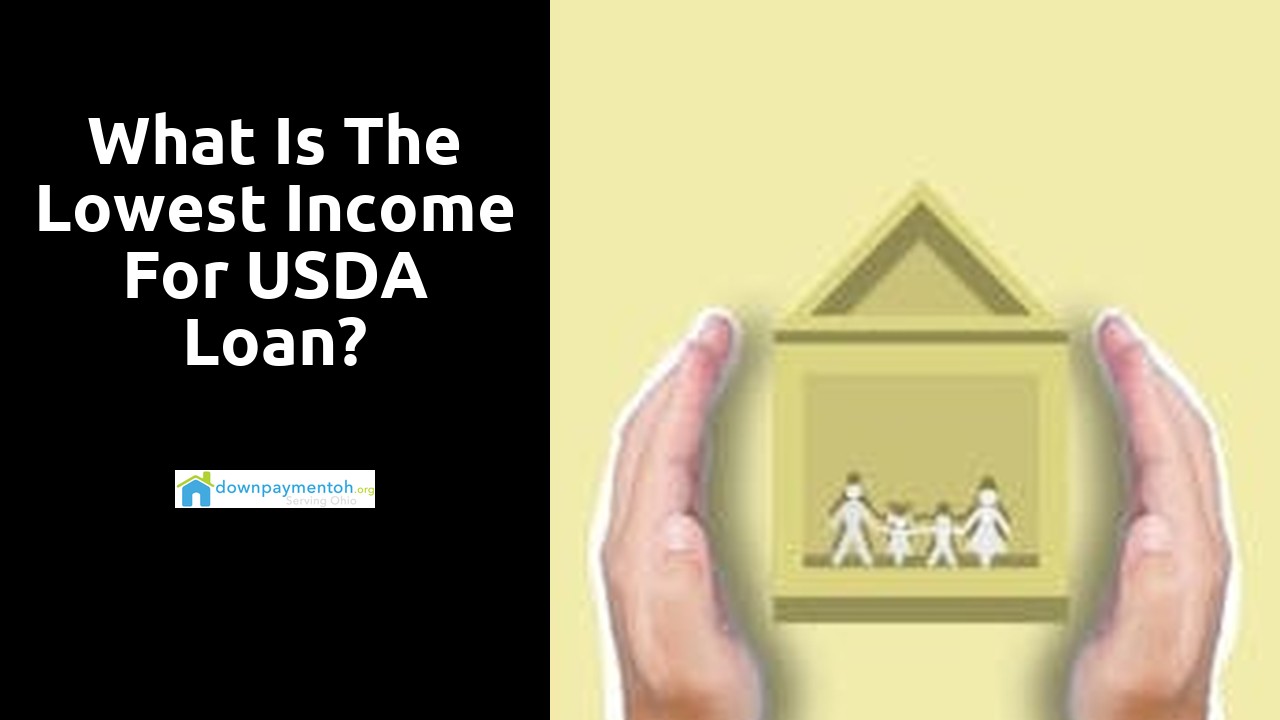 What is the lowest income for USDA loan?